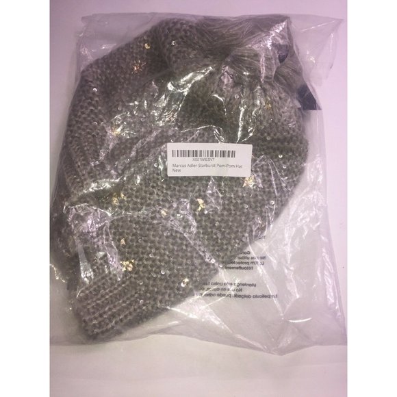 Marcus Adler Starburst Pom-Pom Hat in Charcoal - Picture 3 of 5